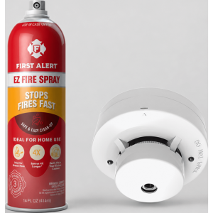 Hikvision kitaf400dsmk4 KIT Protección Contra Incendios / Extintor en Aerosol AF400 + Detector de Humo Fotoeléctrico / Seguridad Residencial y Comercial
