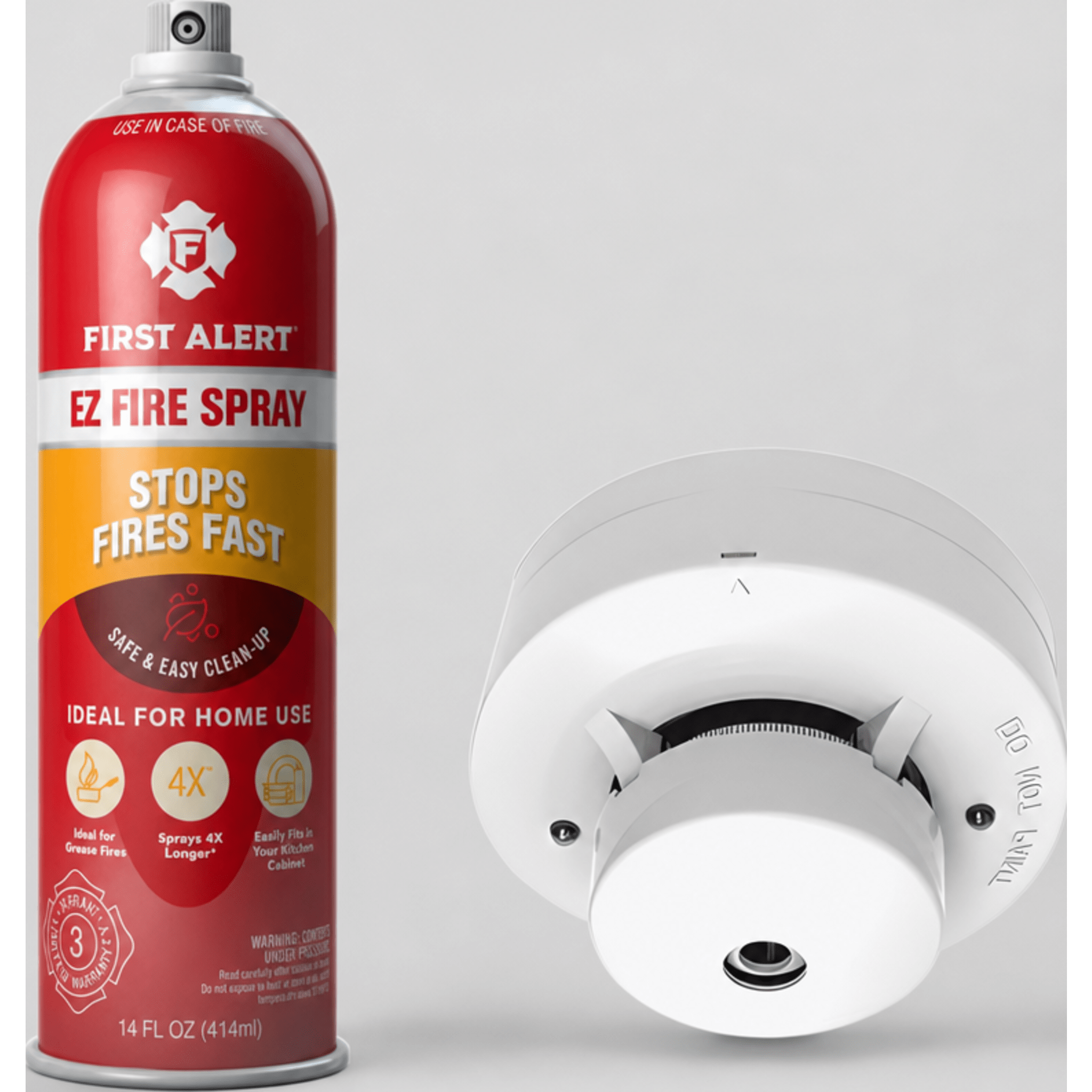 Hikvision kitaf400dsmk4 KIT Protección Contra Incendios / Extintor en Aerosol AF400 + Detector de Humo Fotoeléctrico / Seguridad Residencial y Comercial