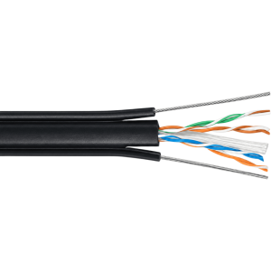 Linkedpro By Epcom pro-cat-6-lift Bobina de Cable UTP Para Elevador de 305 Metros, 4 Pares, CAT6, Revestimiento de PVC con Doble Cable Mensajero, 23 AWG