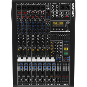 Hikvision ds-qapmcr8-a/demo Consola de Mezcla Analógica | 8 Canales | 6 Entradas Mic/Línea | 12 Salidas | DSP Efectos | USB Media | Bluetooth | Montaje en Rack