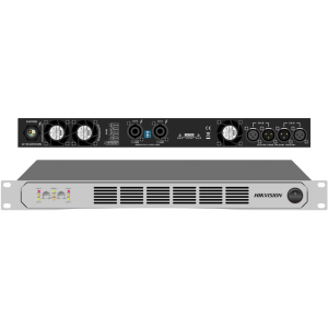 Hikvision ds-qapar252/demo Amplificador de Potencia Profesional  / 250W 2-Zonas / Clase D / Eficiencia 90% / Modos Estéreo y Puente / PFC de Banda Ancha / Protección Integral / 1U Compacto